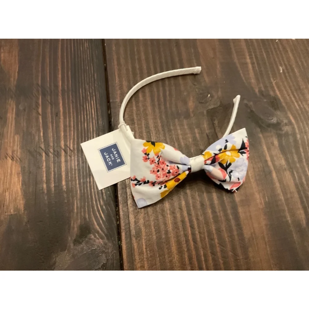 Girls Janie and Jack Floral Headband One Size White NWT